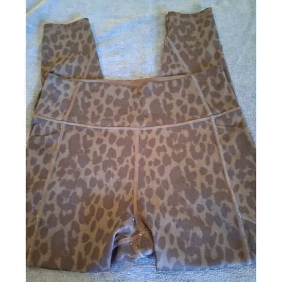 Victoria's Secret Pants - VICTORIA'S SECRET Stretch Grey Animal Print Yoga Leggings Women's M size 12